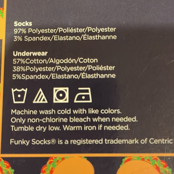 Funky Socks + boxer briefs Men’s TACO inspired 3 piece gift set size large - Picture 7 of 7